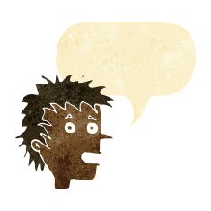 cartoon excited boy with speech bubble N2
