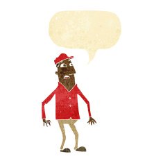 cartoon shocked man with speech bubble N3