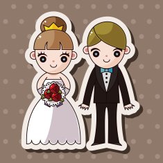 wedding couple theme elements vector eps N55