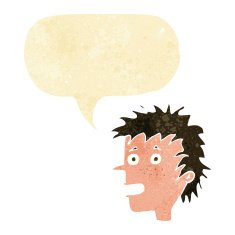 cartoon excited boy with speech bubble N5