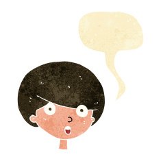 cartoon surprised boy with speech bubble N3