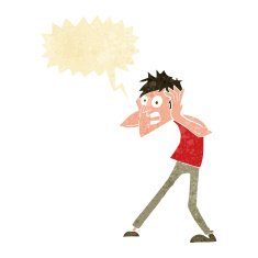 cartoon man panicking with speech bubble N2