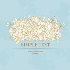 Card with chamomile