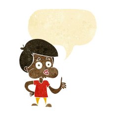 cartoon boy giving thumbs up with speech bubble N2