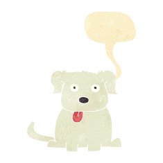 cartoon dog with speech bubble N2