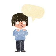 cartoon surprised man with speech bubble N3