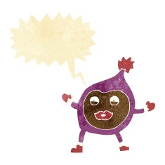 cartoon funny creature with speech bubble N3