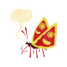 cartoon funny butterfly with speech bubble N2