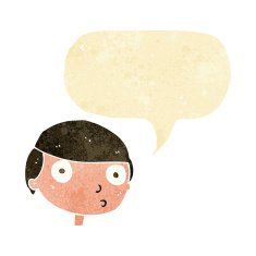 cartoon boy staring with speech bubble N2