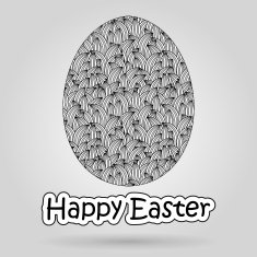 easter egg decorated with doodles N5