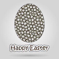 easter egg decorated with doodles N7