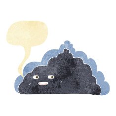 cartoon cloud with speech bubble N2