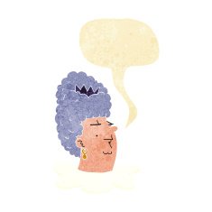 cartoon queen's head with speech bubble N2