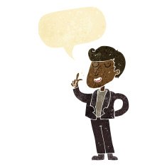 cartoon cool guy snapping fingers with speech bubble