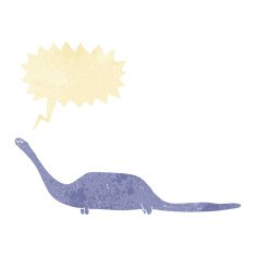 cartoon dinosaur with speech bubble N5