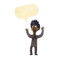 cartoon vampire with speech bubble N8