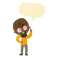 cartoon old man with speech bubble N4