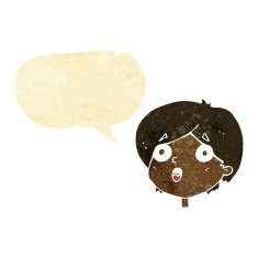 cartoon amazed expression with speech bubble