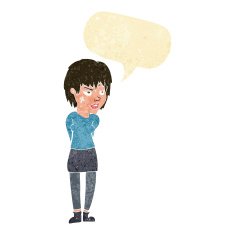 cartoon woman with plaster on face speech bubble N3