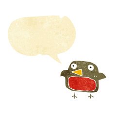 cartoon robin with speech bubble N2