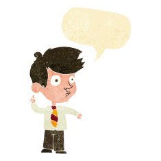 cartoon boy asking question with speech bubble N3