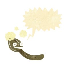 cartoon spoon with speech bubble