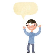 cartoon man with popping out eyes speech bubble N3