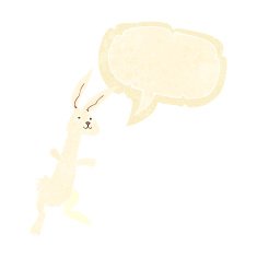cartoon rabbit with speech bubble N11