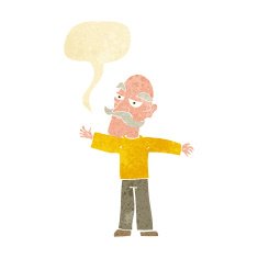 cartoon old man spreading arms wide with speech bubble N2