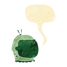 cartoon astronaut helmet with speech bubble N5