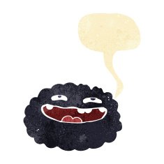 happy cartoon cloud with speech bubble N2