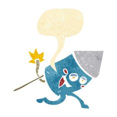 cartoon funny firework character with speech bubble N2