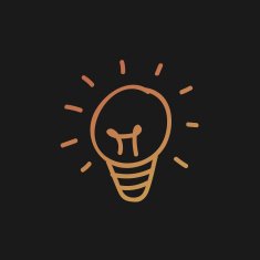 Buble light icon doodle
