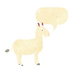 cartoon mule with speech bubble