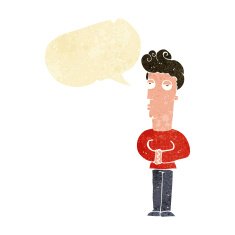 cartoon arrogant man with speech bubble N2