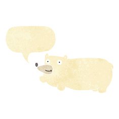 funny cartoon bear with speech bubble N5