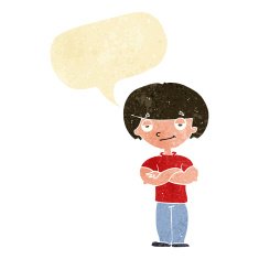 cartoon smug looking man with speech bubble N2