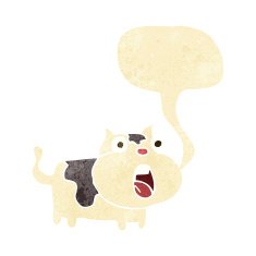 cartoon shocked cat with speech bubble N2