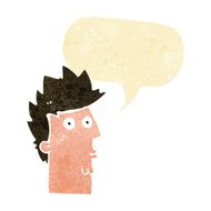 cartoon surprised face with speech bubble N2