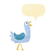 cartoon bird with speech bubble N37