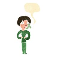 cartoon woman sticking out tongue with speech bubble N2