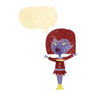cartoon vampire girl with speech bubble N27