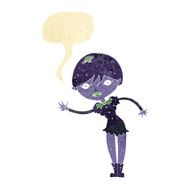 cartoon vampire girl with speech bubble N28