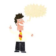 cartoon man with good idea speech bubble N3
