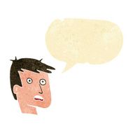 cartoon unhappy face with speech bubble N4