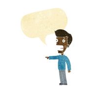 cartoon terrified man with speech bubble N27