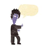 cartoon vampire with speech bubble N11