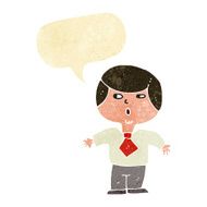 cartoon shocked boy with speech bubble N6