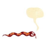 cartoon hissing snake with speech bubble N4