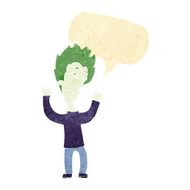 cartoon vampire man with speech bubble N19